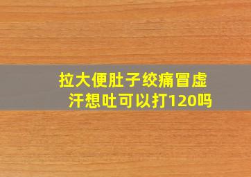 拉大便肚子绞痛冒虚汗想吐可以打120吗