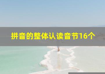 拼音的整体认读音节16个