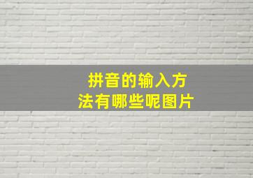 拼音的输入方法有哪些呢图片