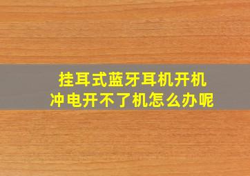 挂耳式蓝牙耳机开机冲电开不了机怎么办呢