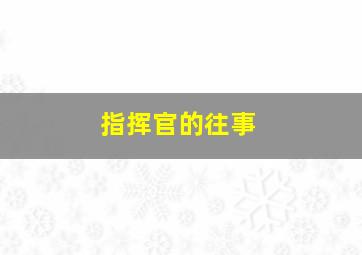 指挥官的往事