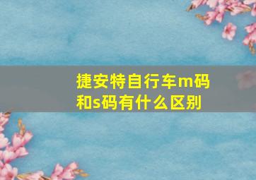 捷安特自行车m码和s码有什么区别