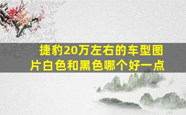 捷豹20万左右的车型图片白色和黑色哪个好一点