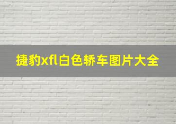 捷豹xfl白色轿车图片大全