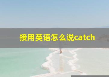 接用英语怎么说catch