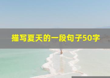 描写夏天的一段句子50字