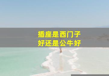 插座是西门子好还是公牛好