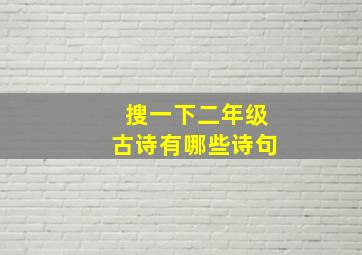 搜一下二年级古诗有哪些诗句