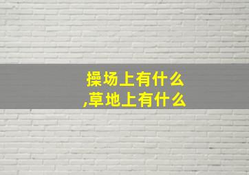 操场上有什么,草地上有什么