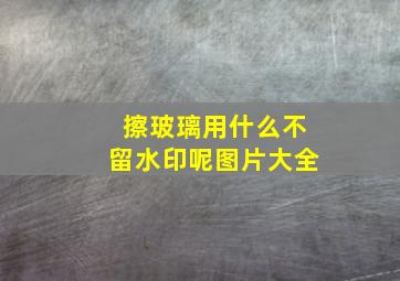 擦玻璃用什么不留水印呢图片大全