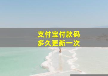 支付宝付款码多久更新一次