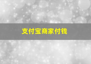 支付宝商家付钱