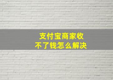 支付宝商家收不了钱怎么解决