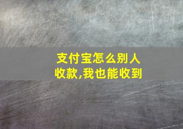 支付宝怎么别人收款,我也能收到