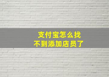 支付宝怎么找不到添加店员了