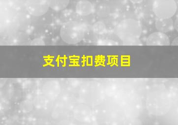 支付宝扣费项目