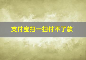 支付宝扫一扫付不了款