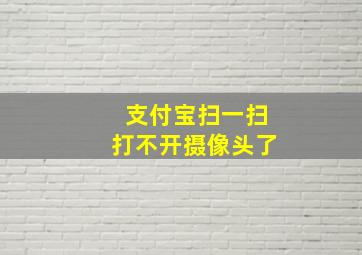 支付宝扫一扫打不开摄像头了