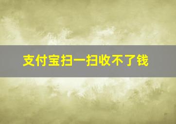 支付宝扫一扫收不了钱