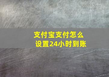 支付宝支付怎么设置24小时到账