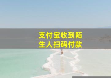 支付宝收到陌生人扫码付款