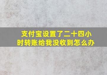 支付宝设置了二十四小时转账给我没收到怎么办