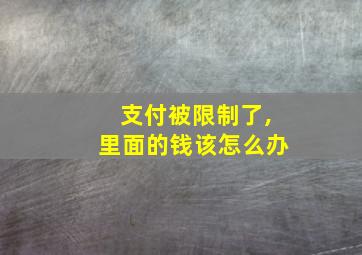 支付被限制了,里面的钱该怎么办