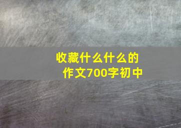 收藏什么什么的作文700字初中