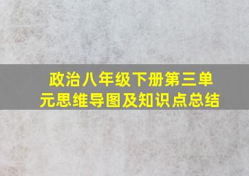 政治八年级下册第三单元思维导图及知识点总结