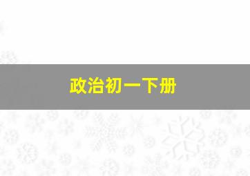 政治初一下册