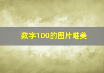 数字100的图片唯美