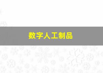 数字人工制品