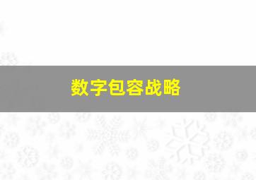 数字包容战略