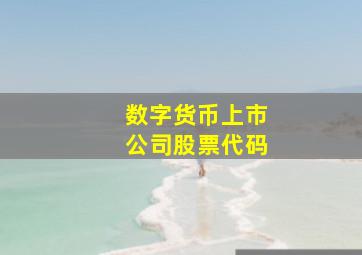 数字货币上市公司股票代码