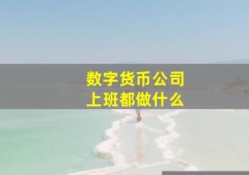 数字货币公司上班都做什么