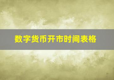 数字货币开市时间表格