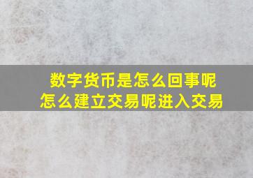 数字货币是怎么回事呢怎么建立交易呢进入交易