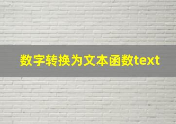 数字转换为文本函数text