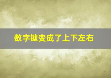 数字键变成了上下左右