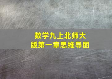 数学九上北师大版第一章思维导图