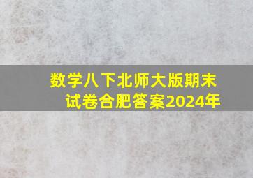 数学八下北师大版期末试卷合肥答案2024年