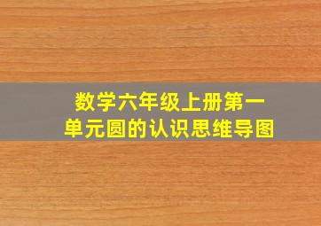 数学六年级上册第一单元圆的认识思维导图