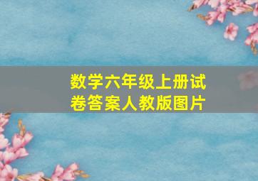 数学六年级上册试卷答案人教版图片