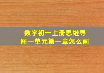 数学初一上册思维导图一单元第一章怎么画