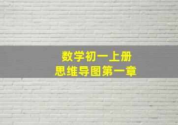 数学初一上册思维导图第一章