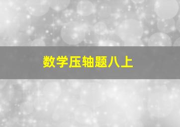 数学压轴题八上