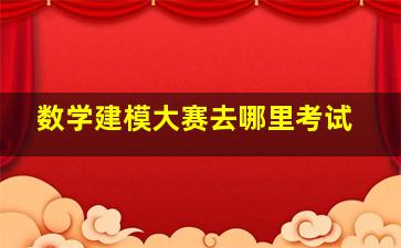 数学建模大赛去哪里考试