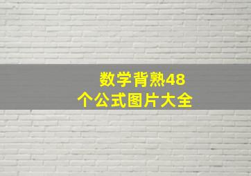 数学背熟48个公式图片大全