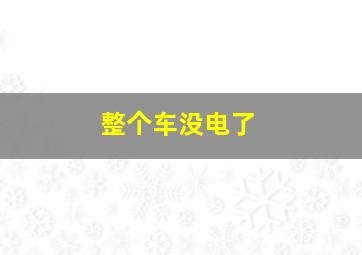 整个车没电了