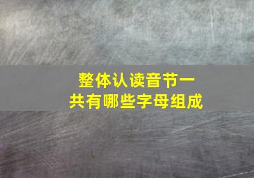 整体认读音节一共有哪些字母组成